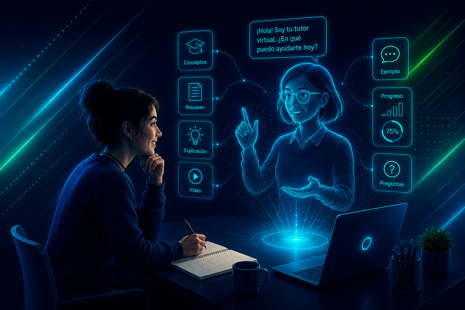 EstudIA, imagen generada con inteligencia artificial