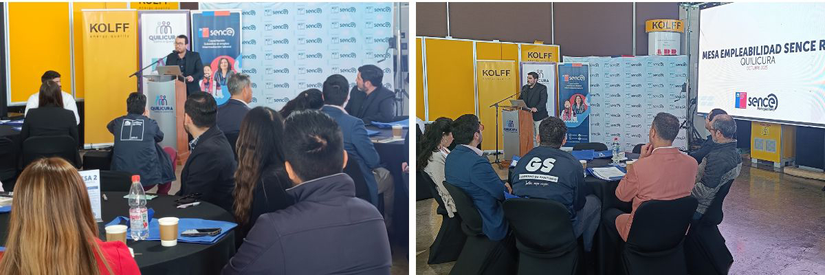 El Observatorio Laboral de la Región Metropolitana participó en la Tercera Mesa de Empleabilidad Sence RM 2025, realizada en las instalaciones de la empresa Kolff en Quilicura.