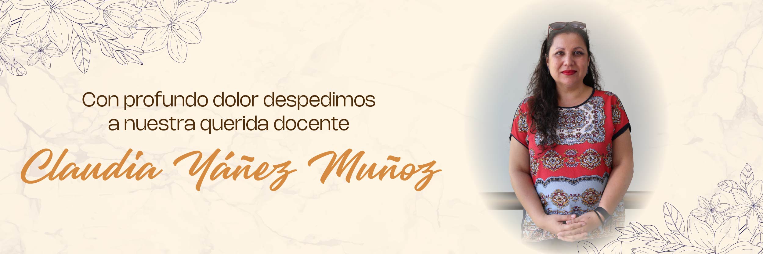 Sensible fallecimiento de docente Claudia Yáñez Muñoz