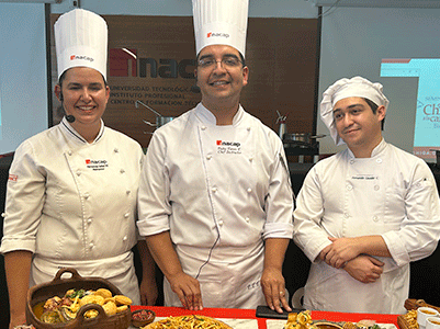 Fernanda Sekul y Pedro Torres chefs de INACAP Sede Los Ángeles