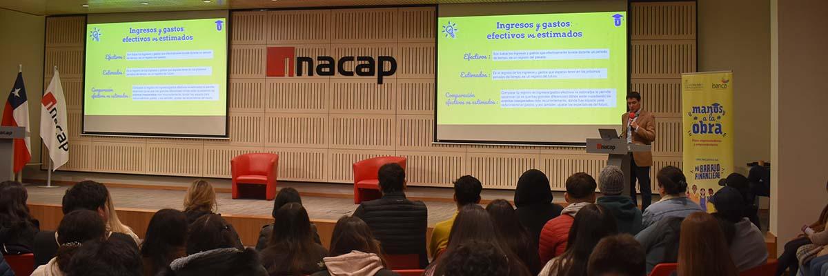 INACAP Sede Curicó realiza talleres de buenas prácticas financieras a sus estudiantes