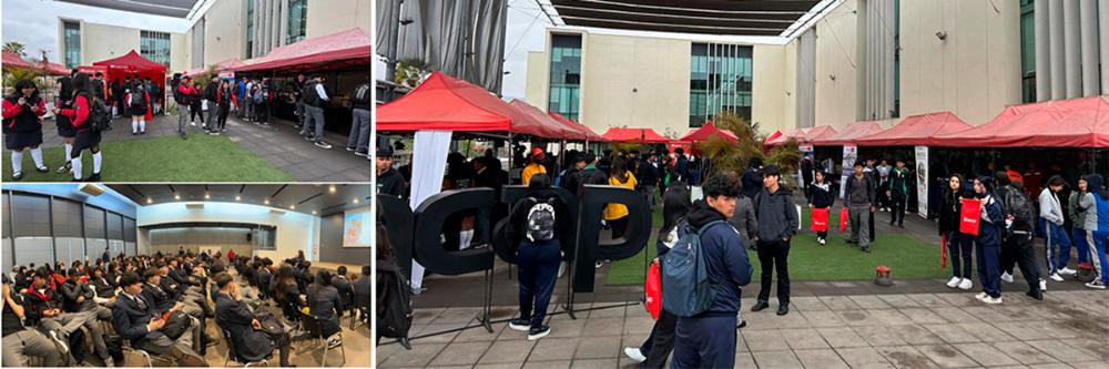 Mientras se dearrollaba la actividad, los estudiantes recorrieron  talleres y laboratorios de la Sede, especialmente de las carreras de su preferencia