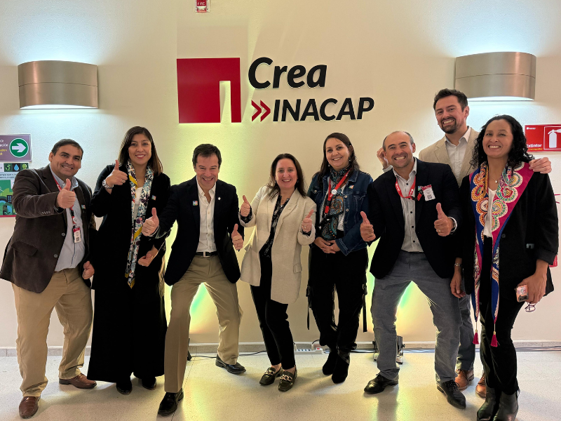 Rector Nacional Lucas Palacios en compañía de Comité Ejecutivo de INACAP Sede La Serena