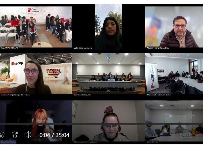 imagen con varias fotografías de personas participando en la reunión