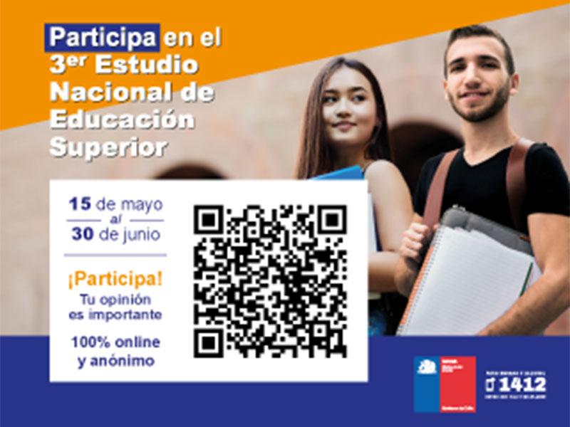 Imagen de dos jóvenes, hombre y mujer, promocionando encuesta
