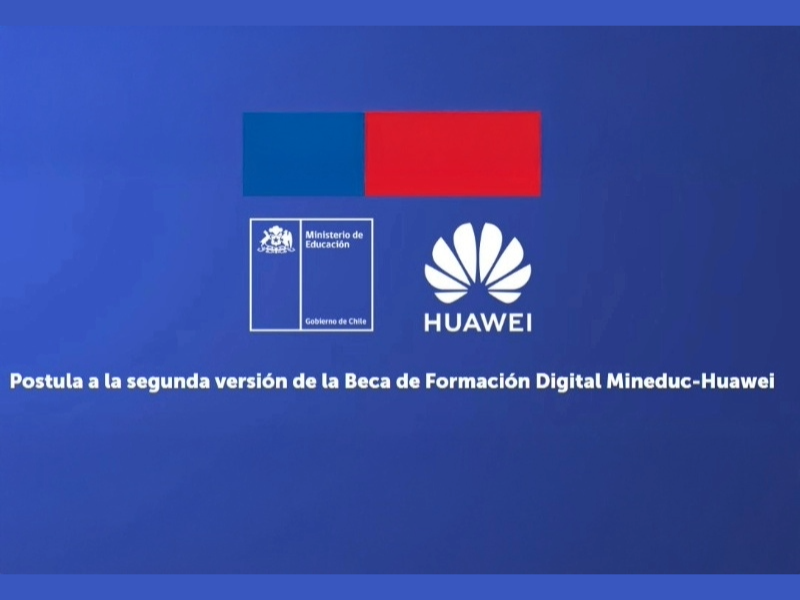 gráfica explicativa invtando a postular a la Beca Huawei_Mineduc